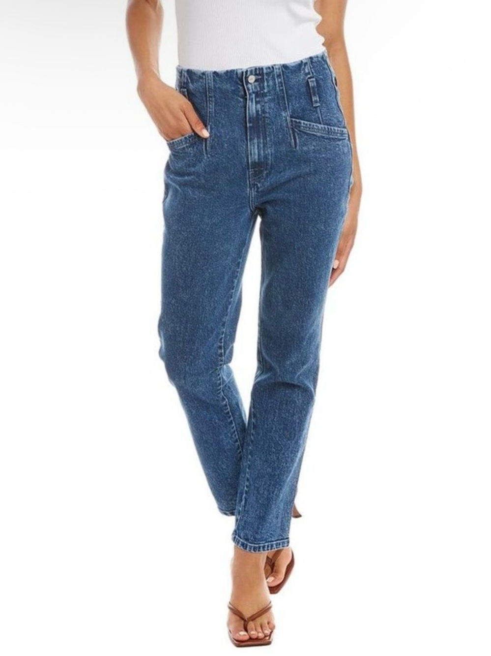 LE JEAN Delphina Dusk Blue Slim High Rise Jeans Size 26